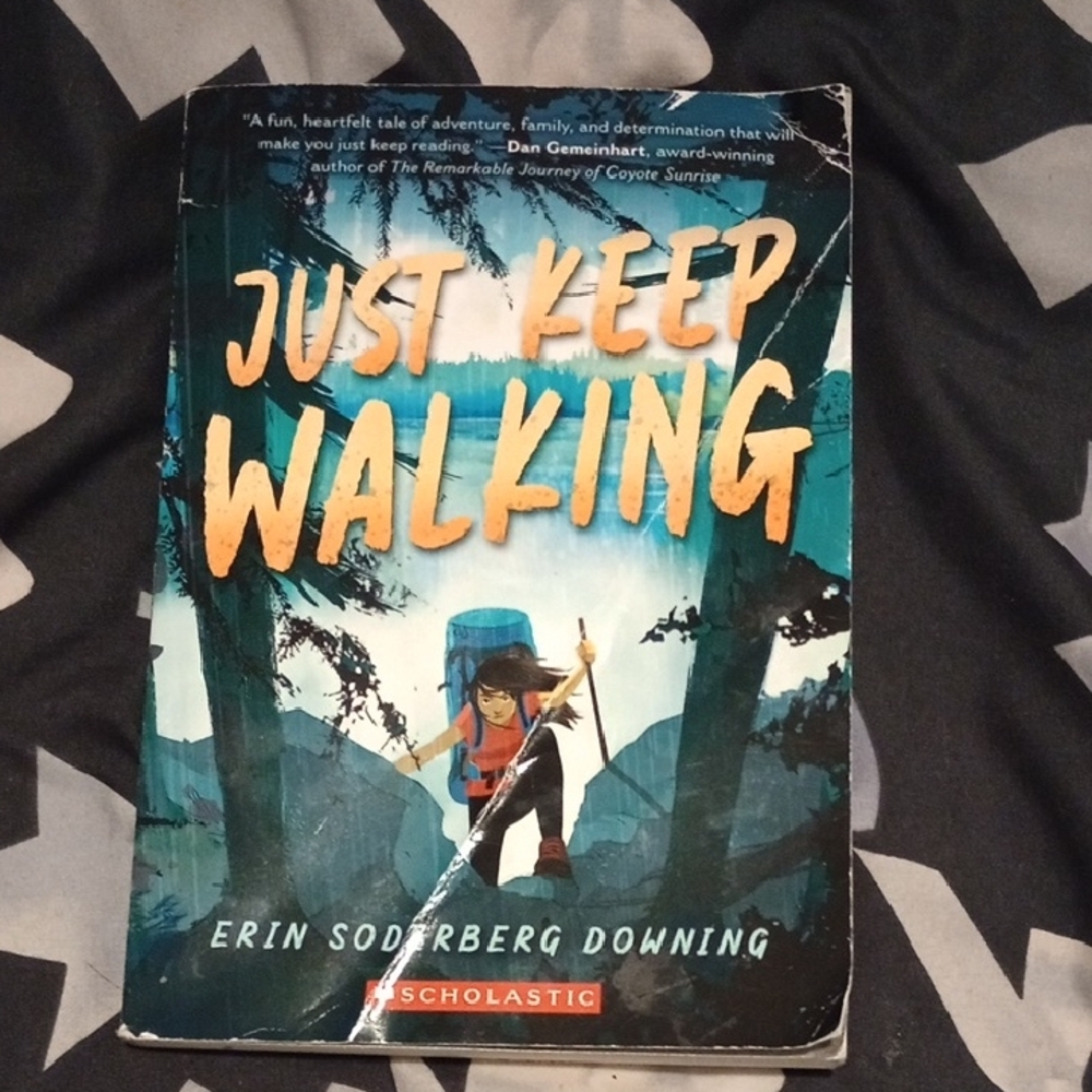 Scholastic Just Keep Walking Book with Blue and Orange Cover